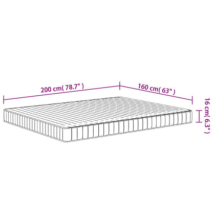 Matratze Schaumstoff Mittelweich 160x200 cm