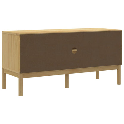 TV-Schrank FLORO Wachsbraun 114x43x55 cm Massivholz Kiefer