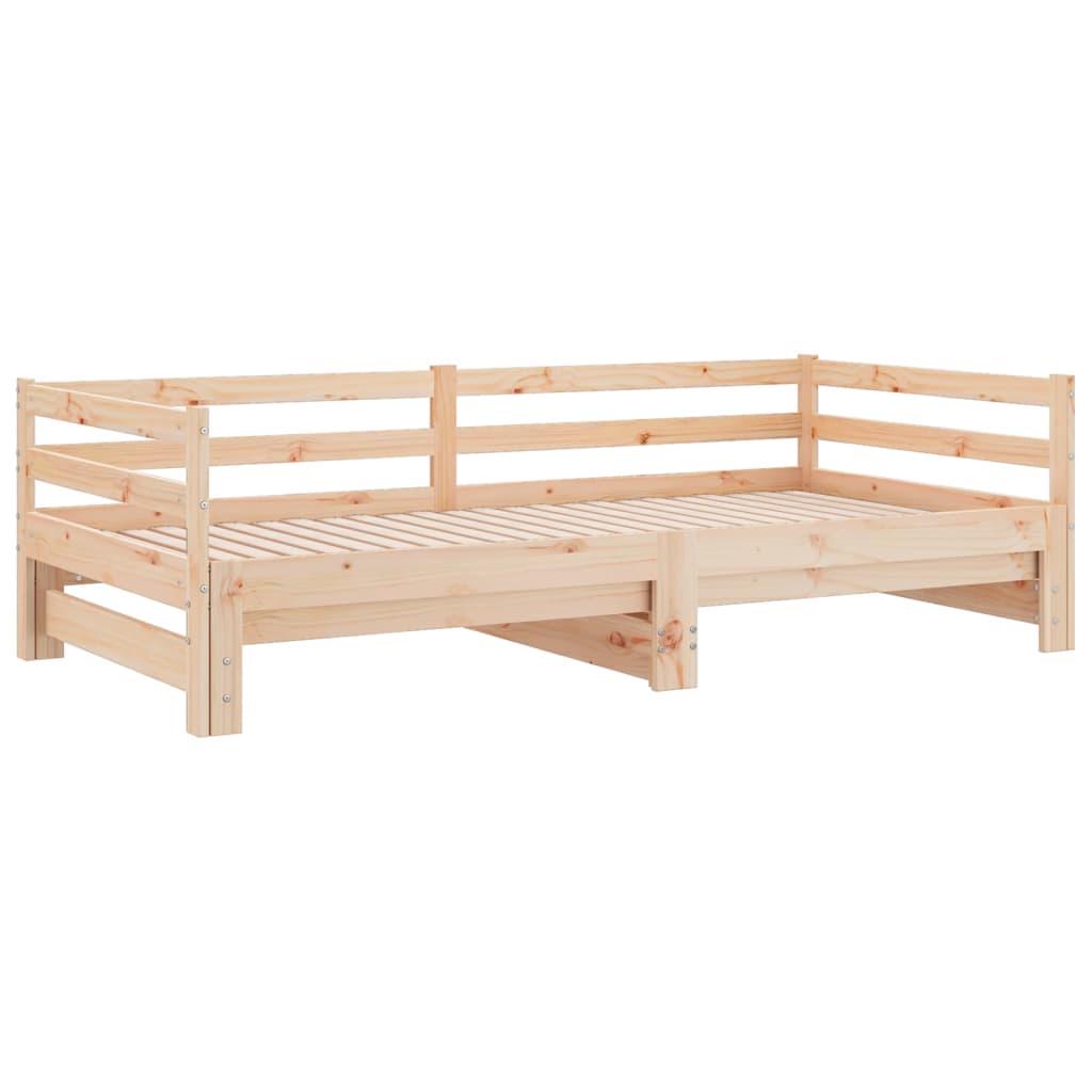 Daybed extendable white 80x200 cm solid pine