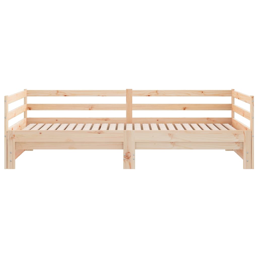 Daybed extendable white 80x200 cm solid pine