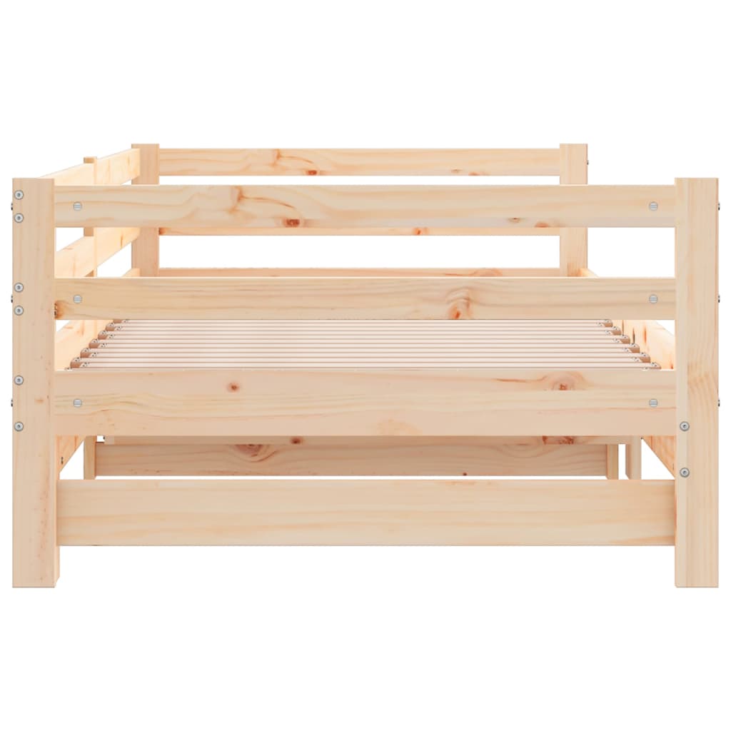 Daybed extendable white 80x200 cm solid pine