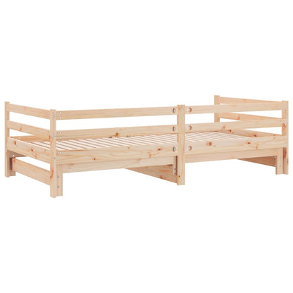 Daybed extendable white 80x200 cm solid pine