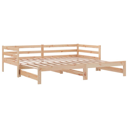 Daybed extendable white 80x200 cm solid pine