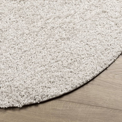 Teppich Shaggy Hochflor Modern Creme Ø 240 cm