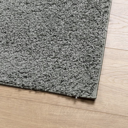 Teppich Shaggy Hochflor Modern Grün 240x340 cm