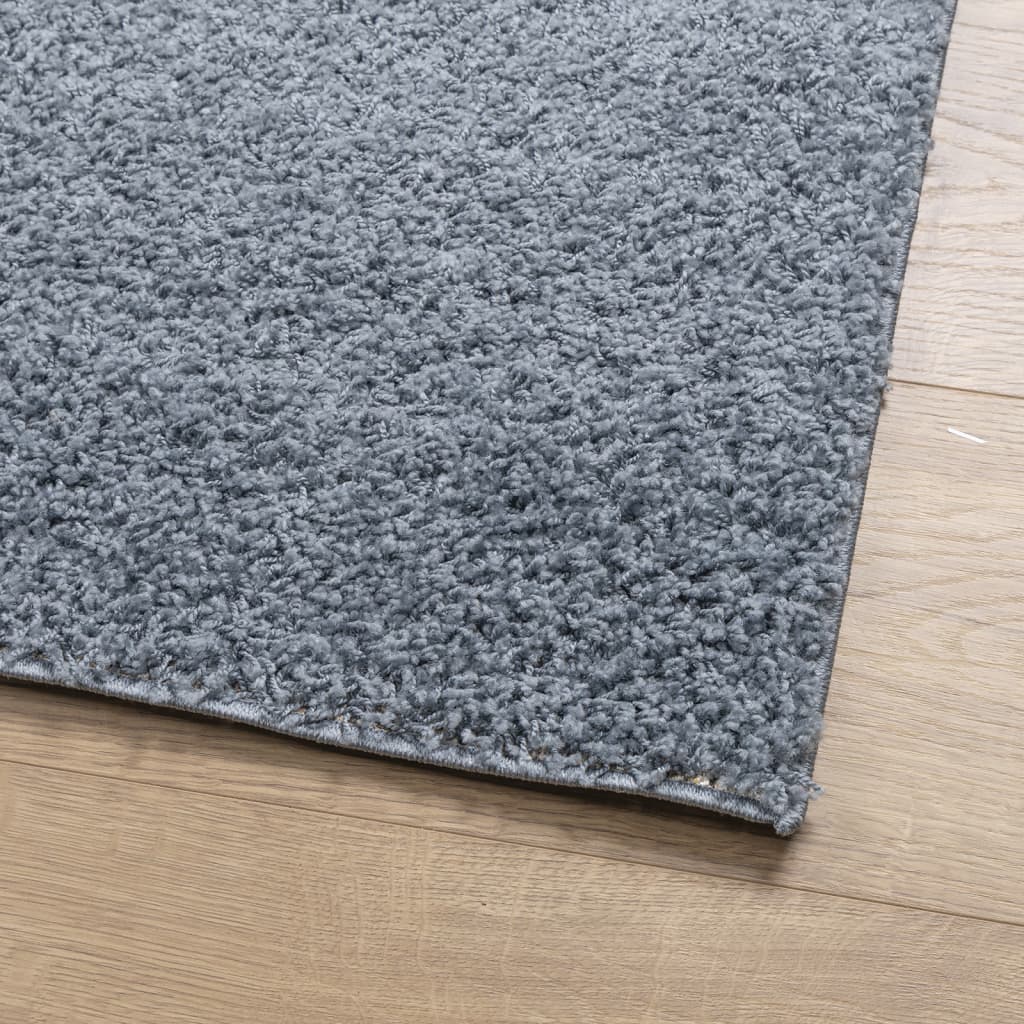 Teppich Shaggy Hochflor Modern Blau 240x240 cm