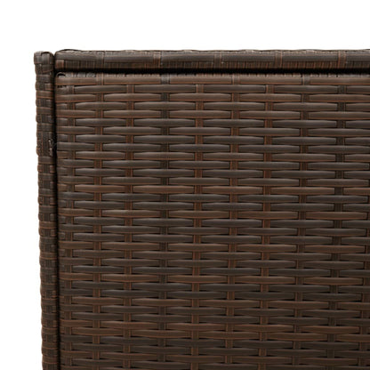 Gartentruhe Braun 283L Poly Rattan