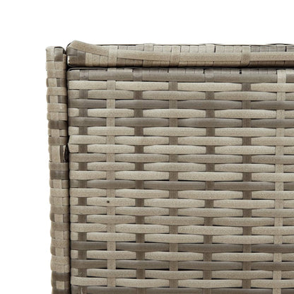 Gartentruhe Grau 283L Poly Rattan