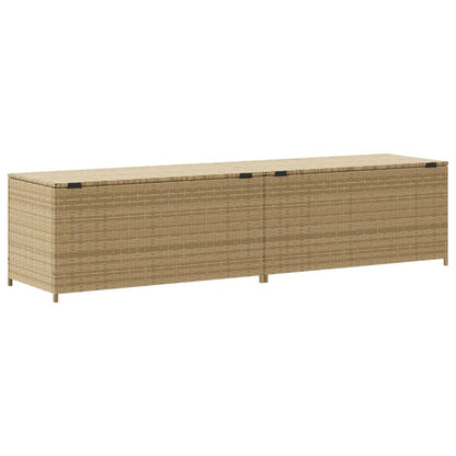 Gartentruhe Beige 469L Poly Rattan