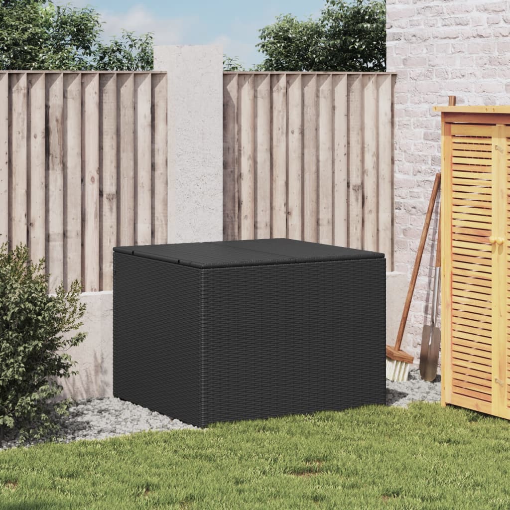 Gartentruhe Schwarz 291L Poly Rattan