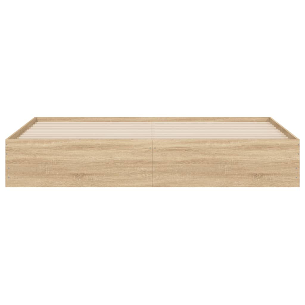 Bettgestell mit Schubladen Sonoma-Eiche 200x200cm Holzwerkstoff