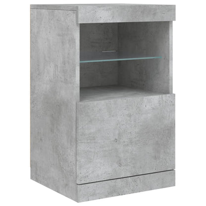 Sideboard mit LED-Leuchten Betongrau 162x37x67 cm