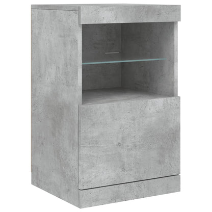 Sideboard mit LED-Leuchten Betongrau 164x37x67 cm