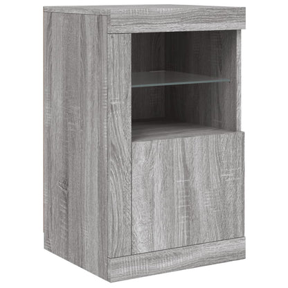 Sideboard mit LED-Leuchten Grau Sonoma 164x37x67 cm