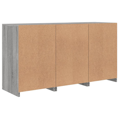 Sideboard mit LED-Leuchten Grau Sonoma 123x37x67 cm