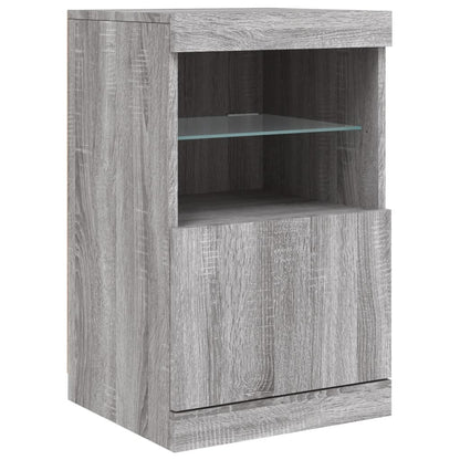 Sideboard mit LED-Leuchten Grau Sonoma 123x37x67 cm