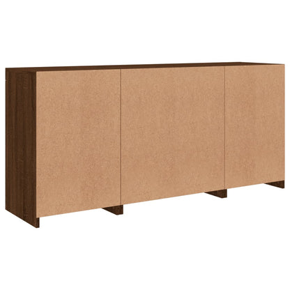 Sideboard mit LED-Leuchten Braun Eichen-Optik 142,5x37x67 cm