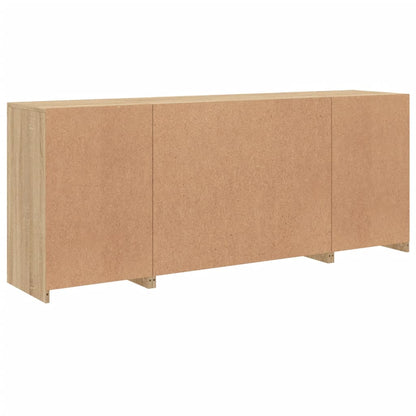 Sideboard mit LED-Leuchten Sonoma-Eiche 163x37x67 cm