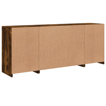 Sideboard mit LED-Leuchten Räuchereiche 163x37x67 cm