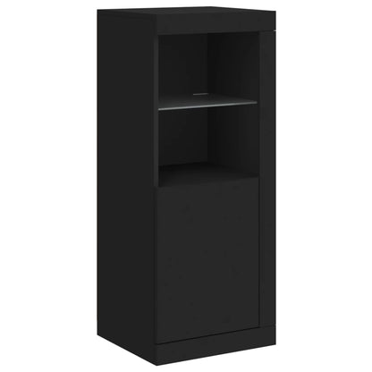 Sideboards mit LED-Leuchten 3 Stk. Schwarz Holzwerkstoff