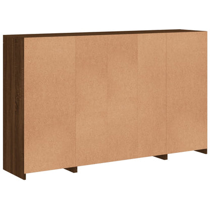 Sideboards mit LED-Leuchten 3 Stk. Braun Eichen-Optik