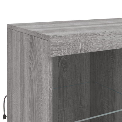 Sideboard mit LED-Leuchten Grau Sonoma 283x37x100 cm