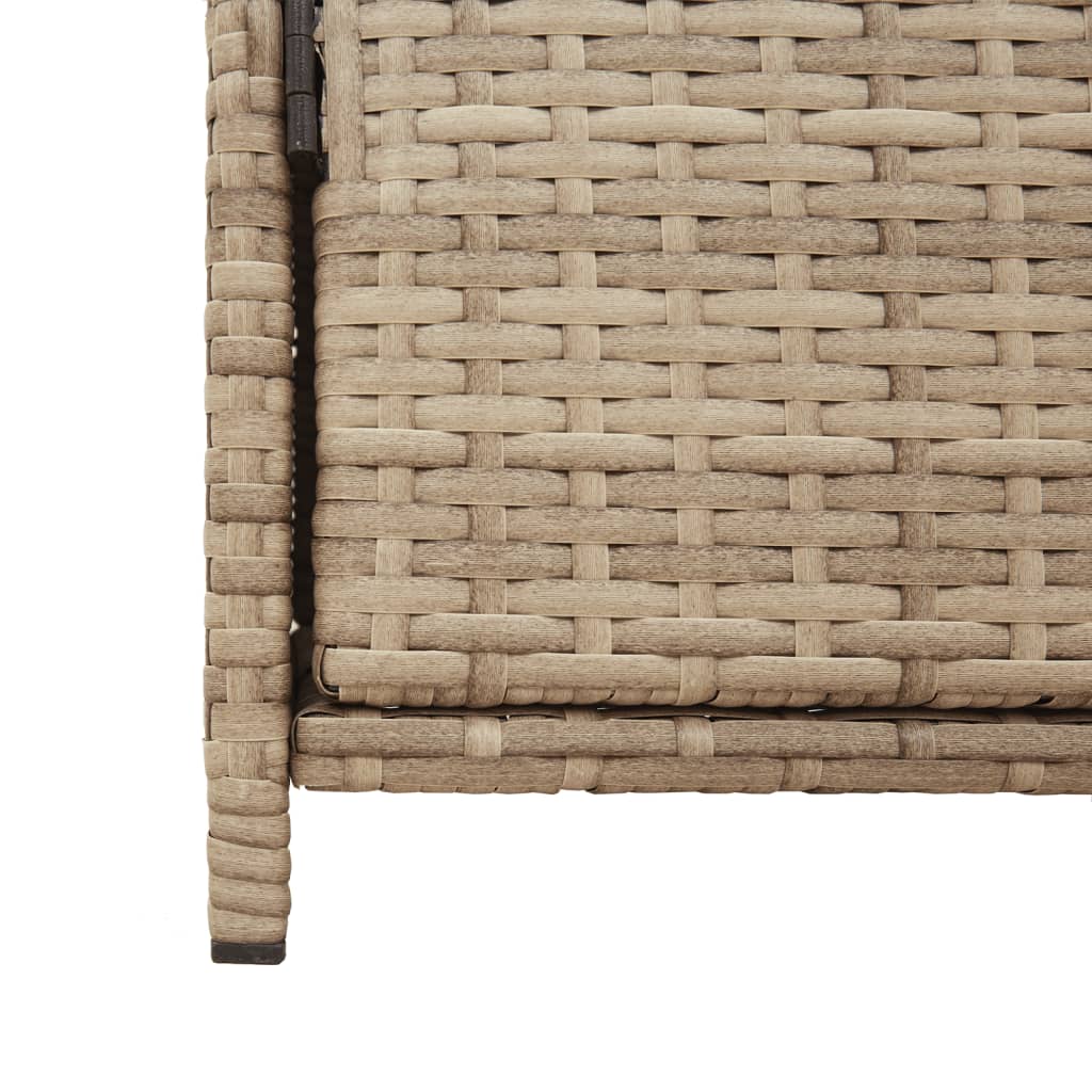 Gartenschrank Beige 83x45x76 cm Poly Rattan