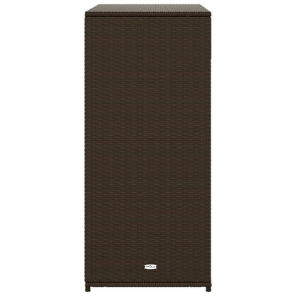 Gartenschrank Braun 105x55x113 cm Poly Rattan