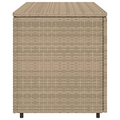 Gartenschrank Beige 110x55x60,5 cm Poly Rattan