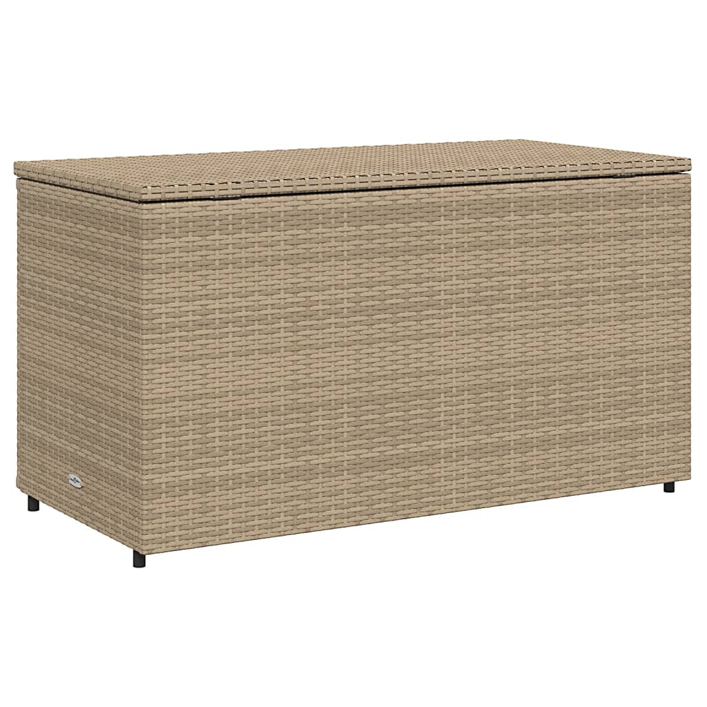 Gartenschrank Beige 110x55x60,5 cm Poly Rattan