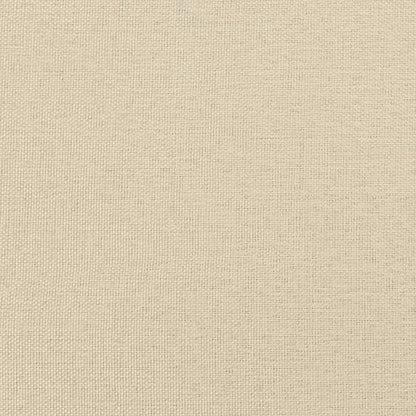 Bettgestell mit Kopfteil ohne Matratze Creme 90x200 cm Stoff