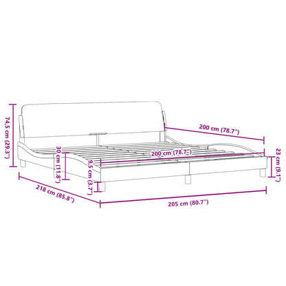 Bettgestell ohne Matratze Schwarz 200x200 cm Stoff