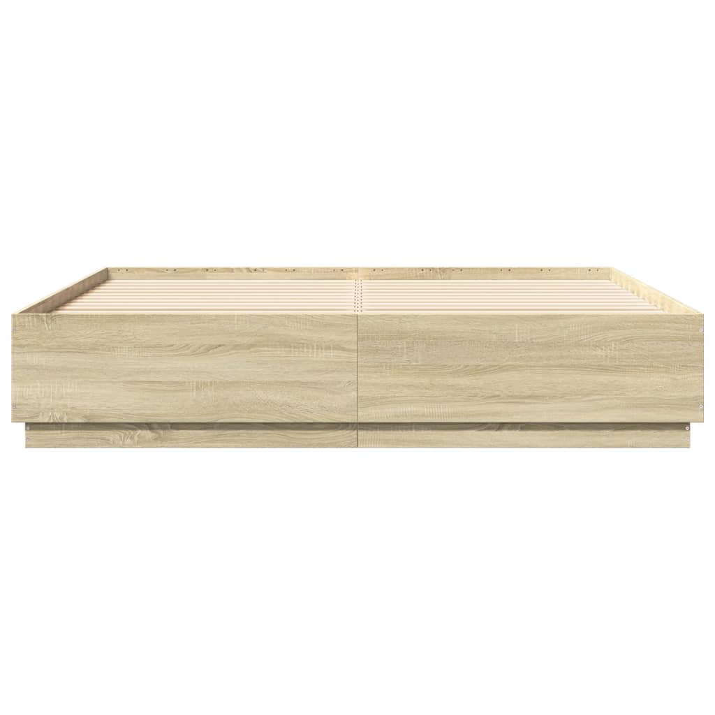 Bettgestell Sonoma-Eiche 180x200 cm Holzwerkstoff