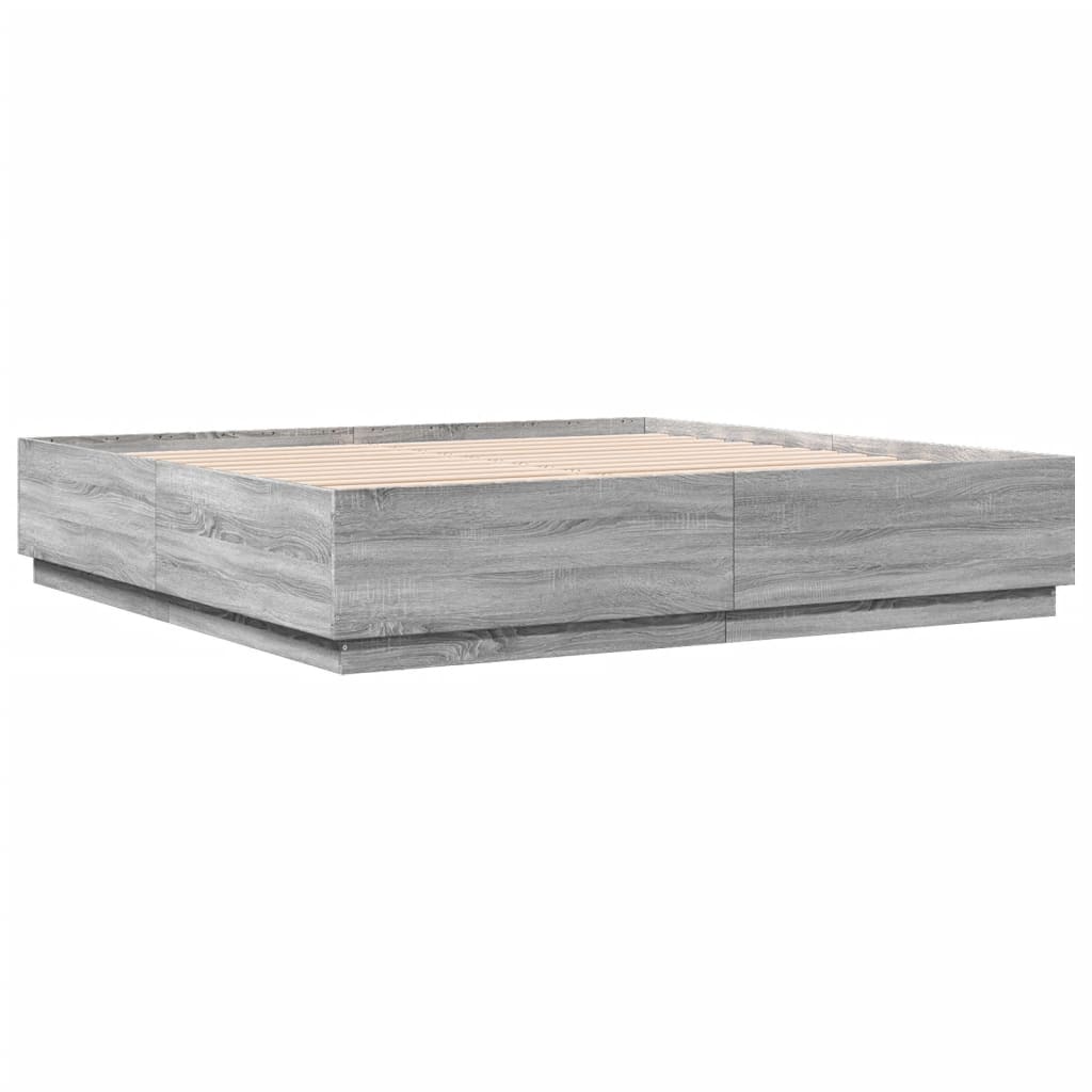 Bettgestell Grau Sonoma 180x200 cm Holzwerkstoff