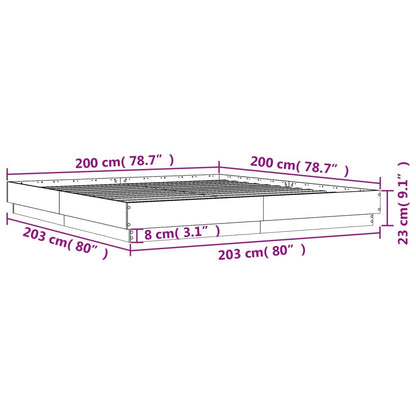 Bettgestell Weiß 200x200 cm Holzwerkstoff