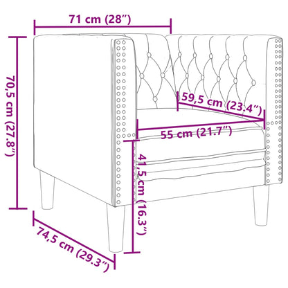 3-tlg. Chesterfield-Sofa-Set mit Nackenrollen Dunkelgrau Samt