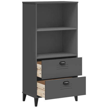 Bücherschrank VIKEN Anthrazit 60x35x123 cm Holzwerkstoff