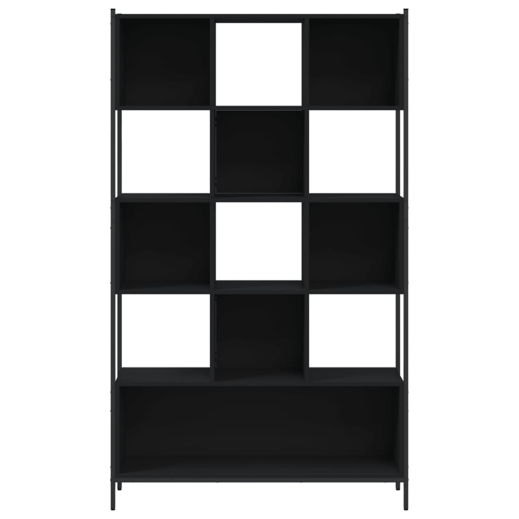 Bücherregal Schwarz 102x28x172 cm Holzwerkstoff