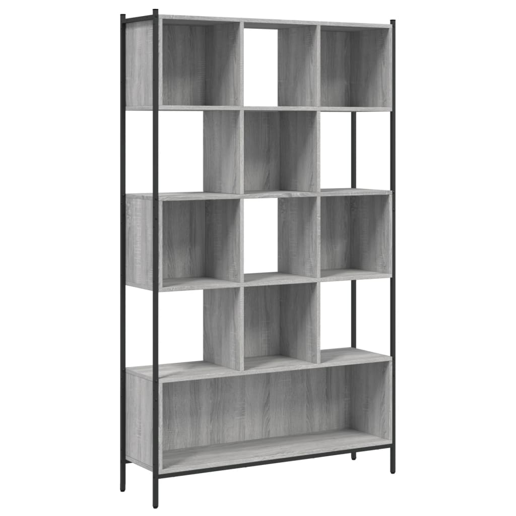 Bücherregal Grau Sonoma 102x28x172 cm Holzwerkstoff