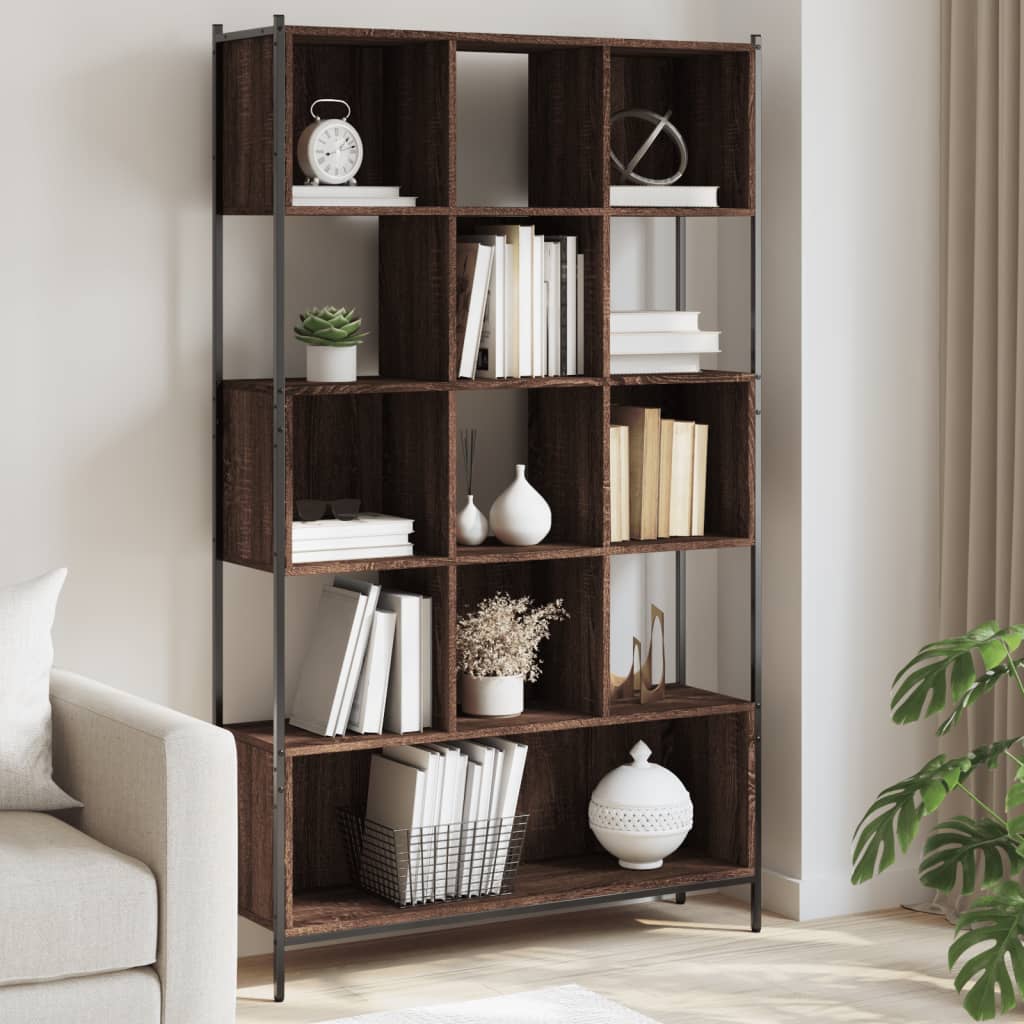 Bücherregal Braun Eichen-Optik 102x28x172 cm Holzwerkstoff