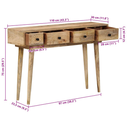 Konsolentisch 110x30x75 cm Massivholz Mango