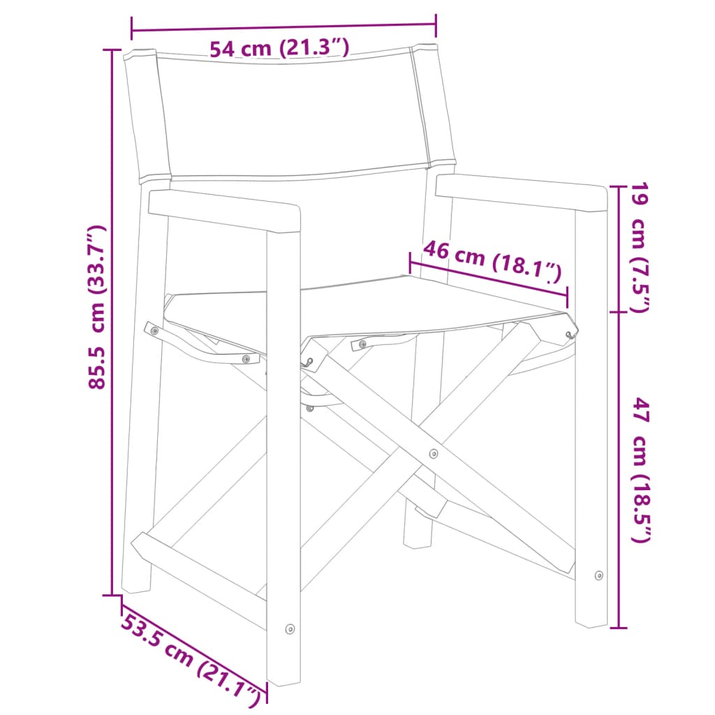 Klappbare Gartenstühle 8 Stk. Cremeweiß Stoff