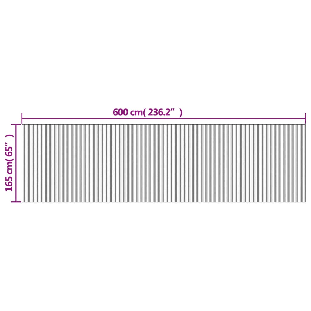 Paravent Hell Natur 165x600 cm Bambus