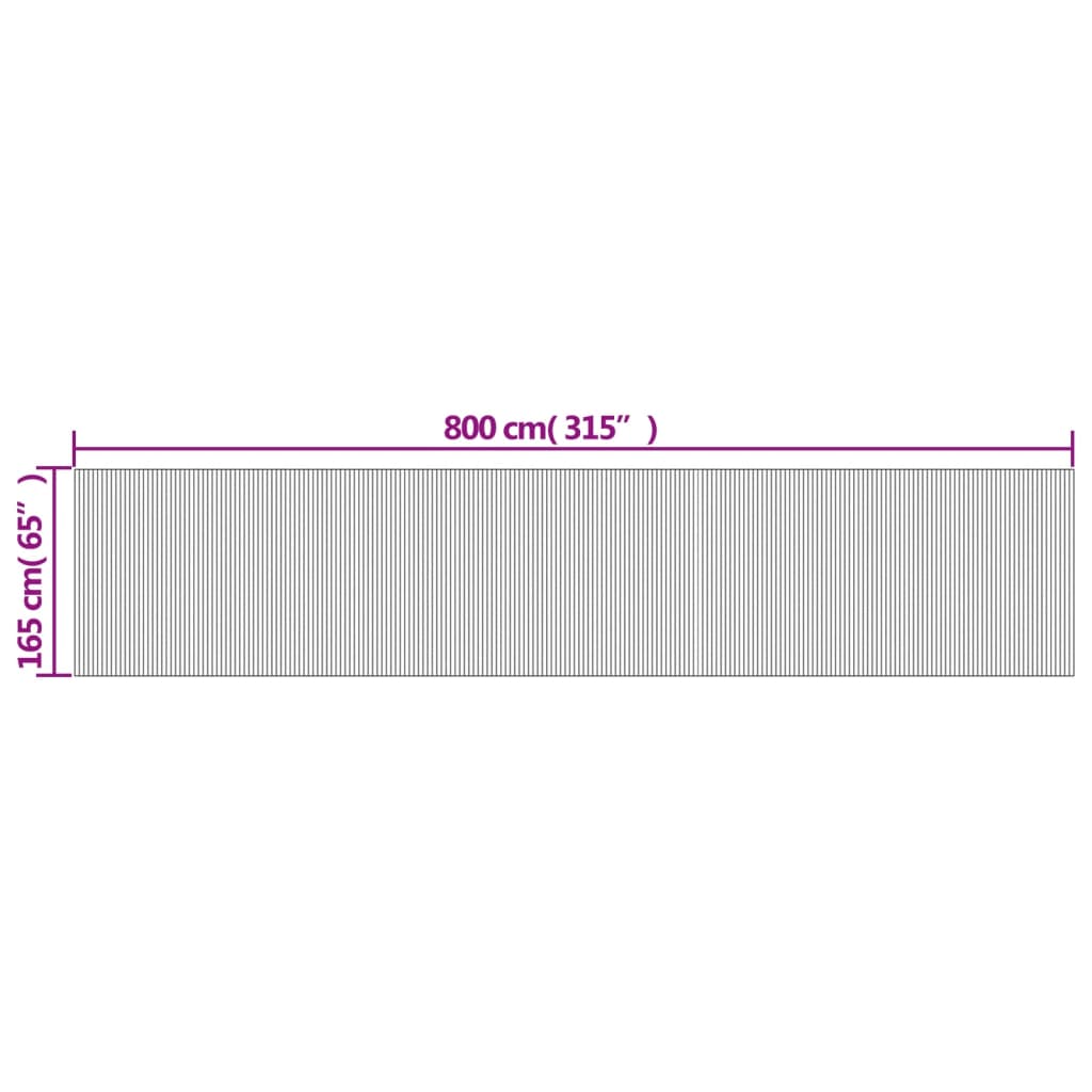 Paravent Schwarz 165x800 cm Bambus