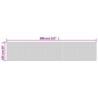 Paravent Schwarz 165x800 cm Bambus