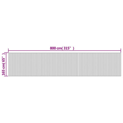 Paravent Dunkelbraun 165x800 cm Bambus