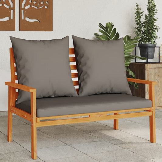 Gartensofa 120 cm mit Kissen Massivholz Akazie