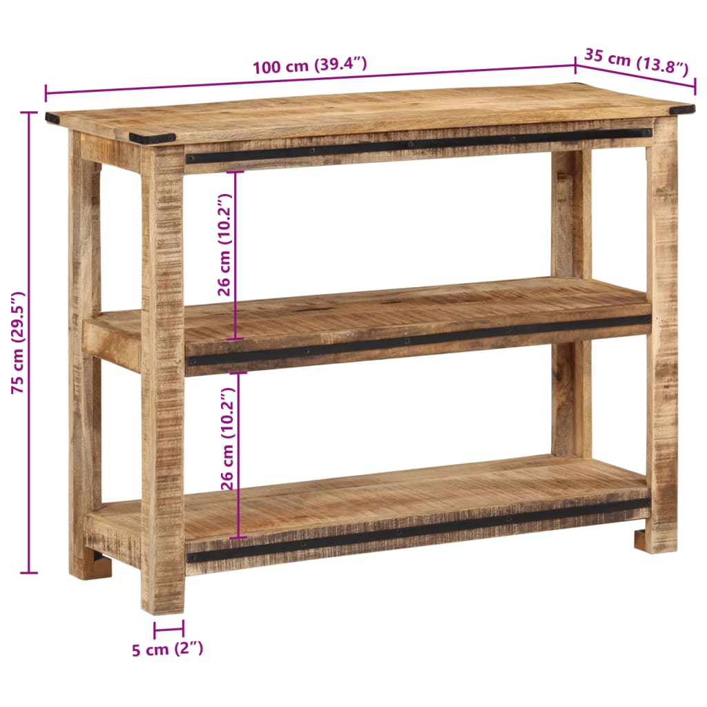 Konsolentisch 100x35x75 cm Massivholz Mango