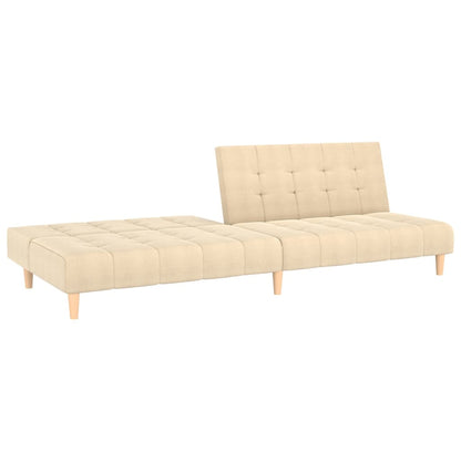 Schlafsofa 2-Sitzer Creme Stoff