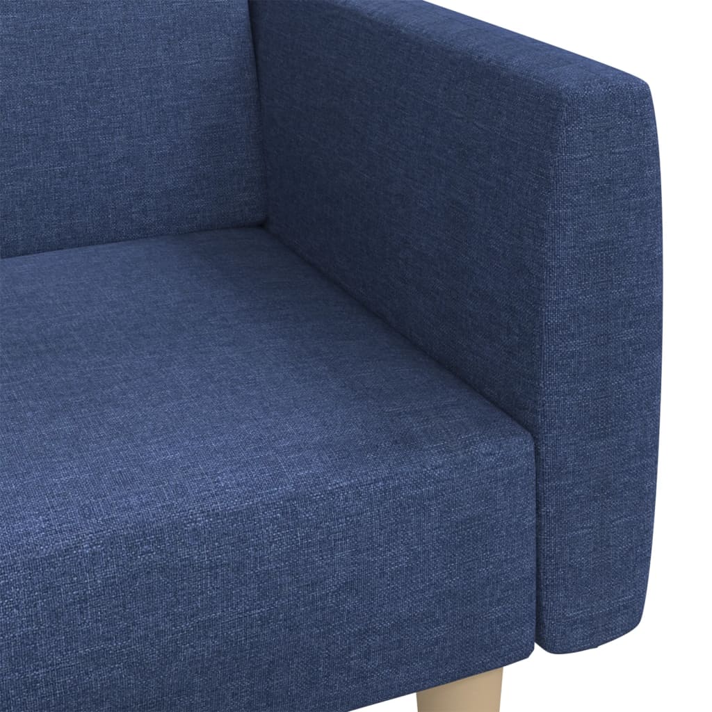 Schlafsofa 2-Sitzer Blau Stoff